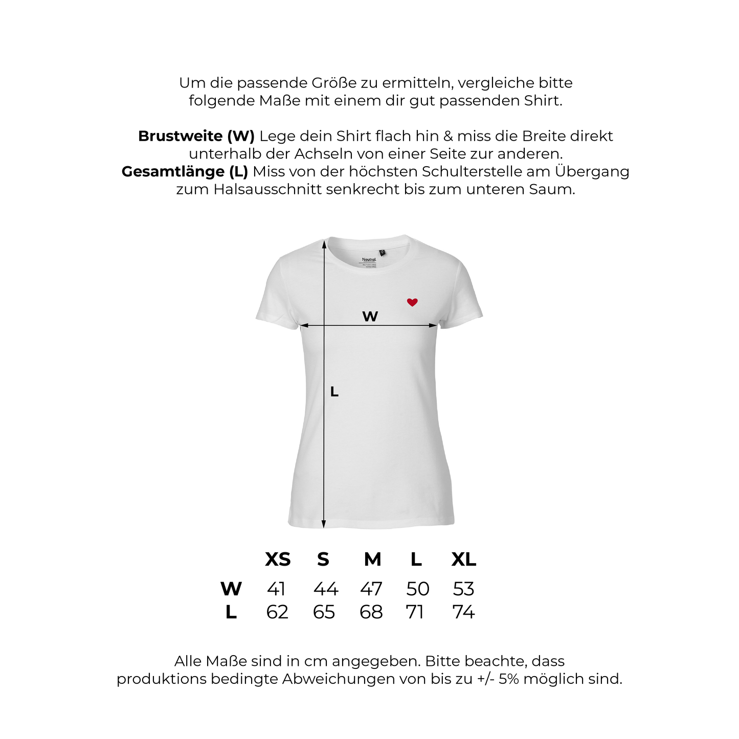 HerzShirt Women Rundhals // Zartrosa