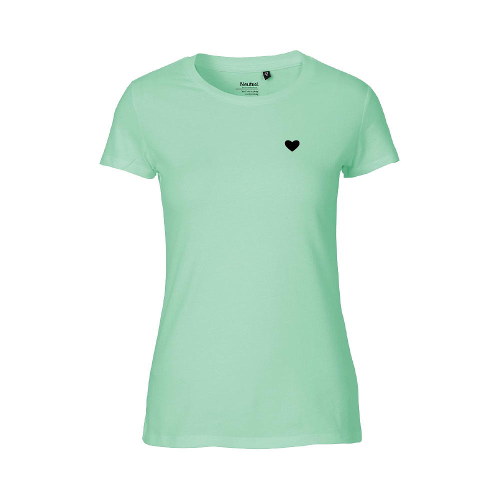 HerzShirt Women Rundhals // Mintgrün