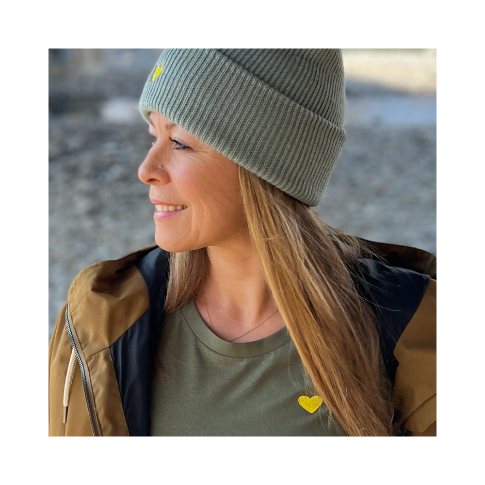 HerzShirt Women Rundhals // Moosgrün