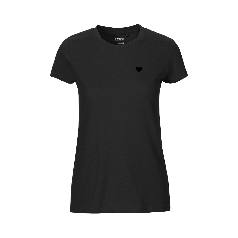 HerzShirt Women Rundhals // Schwarz