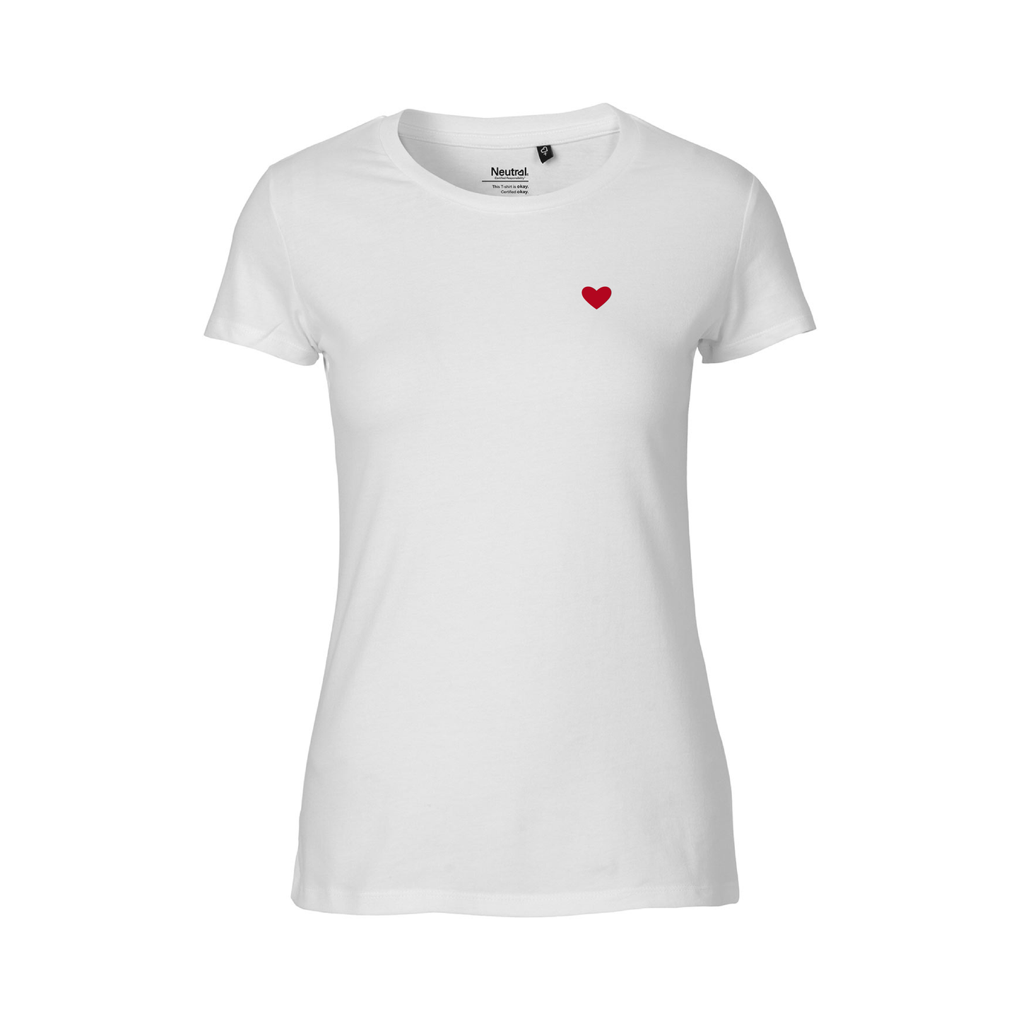 HerzShirt Women Rundhals // Weiß