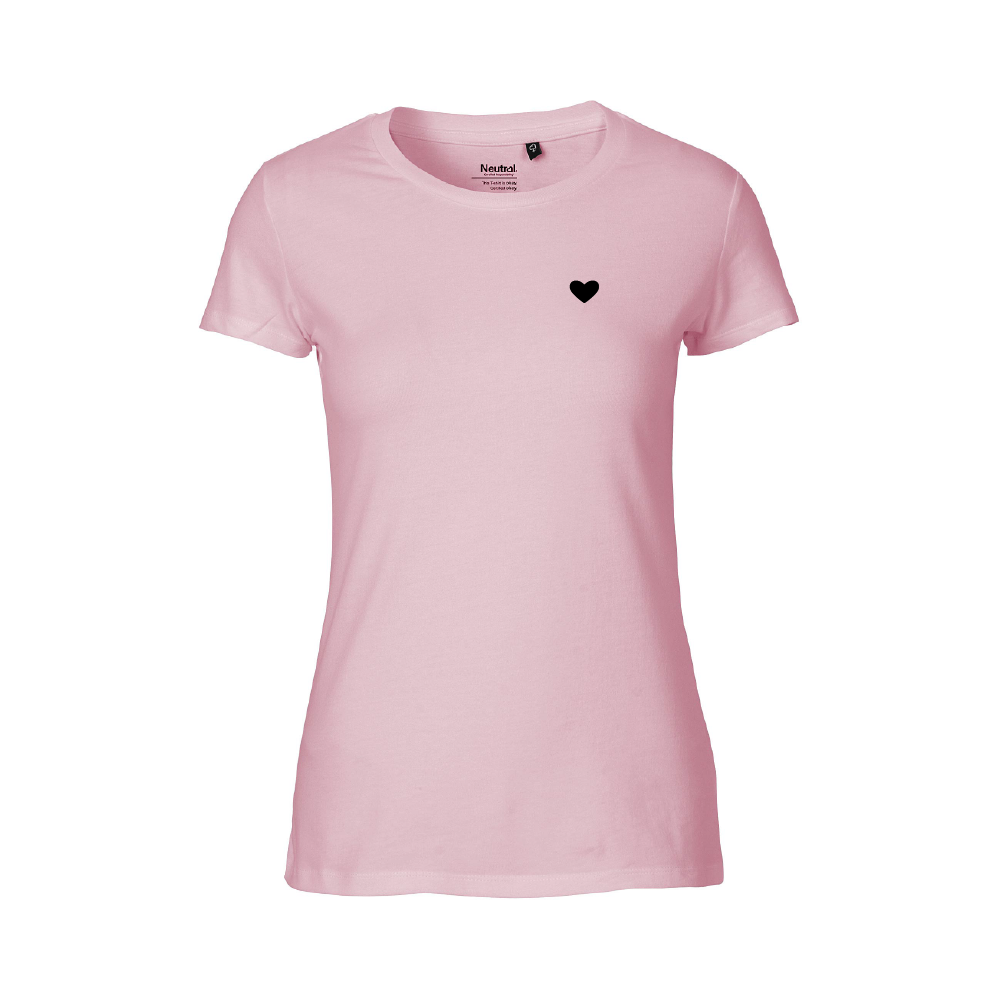 HerzShirt Women Rundhals // Zartrosa