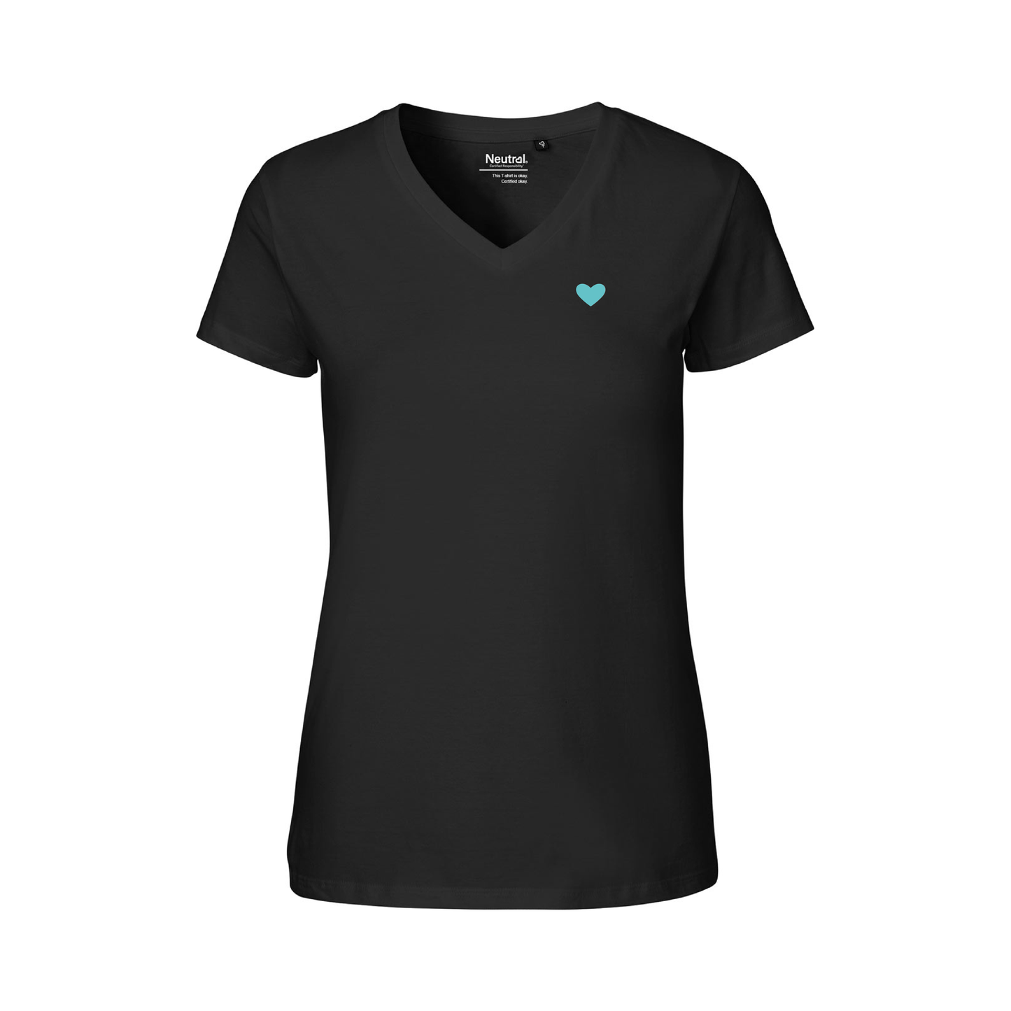 HerzShirt Women V-Neck // Schwarz