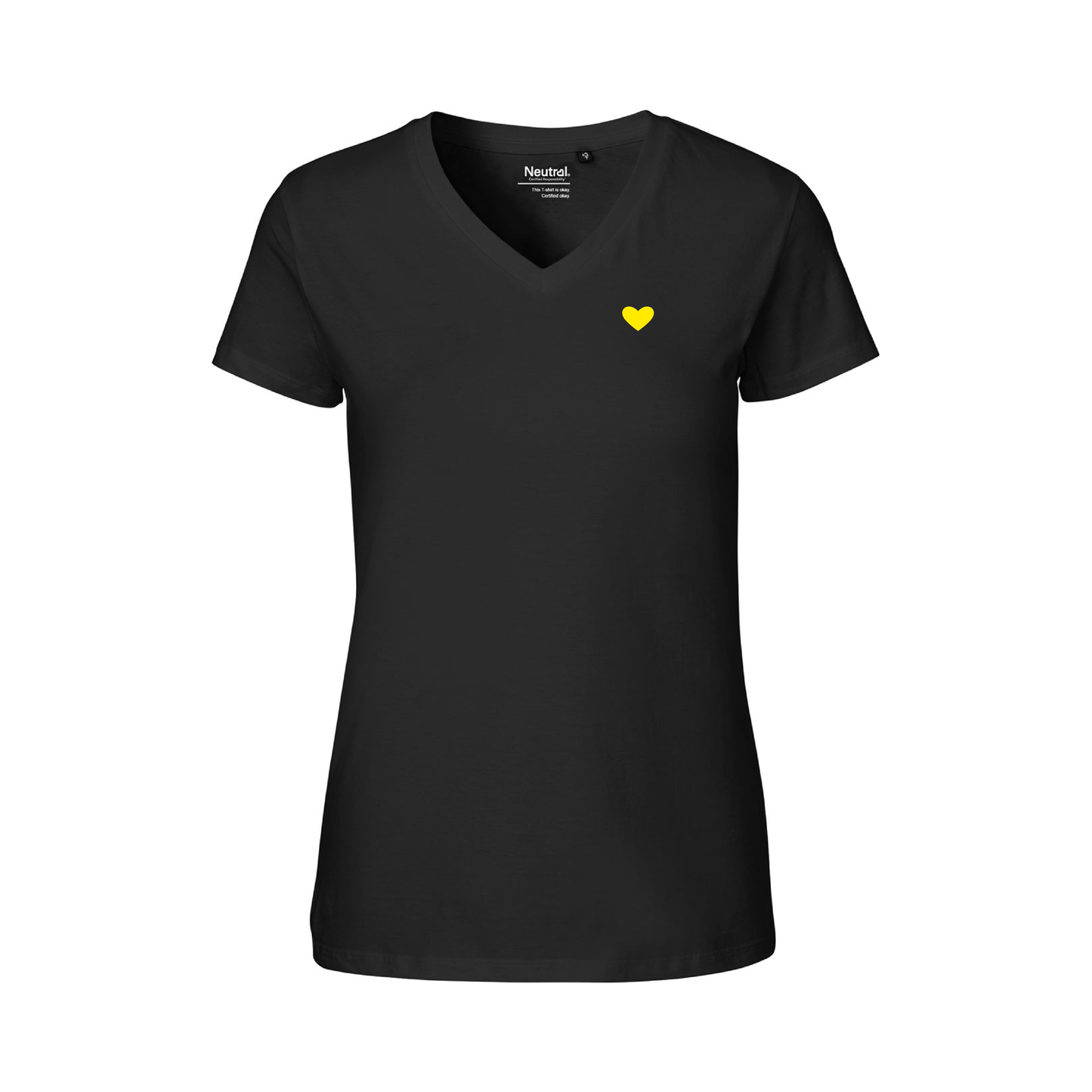 HerzShirt Women V-Neck // Schwarz