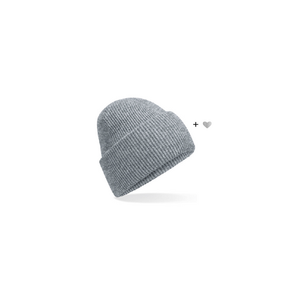 HerzBeanie Aschgrau-Silber // X-MAS✨Special // sofort verfügbar