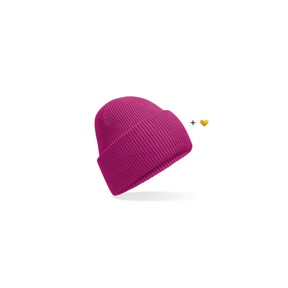 HerzBeanie Fuchsia-Gold // X-MAS✨Special // sofort verfügbar