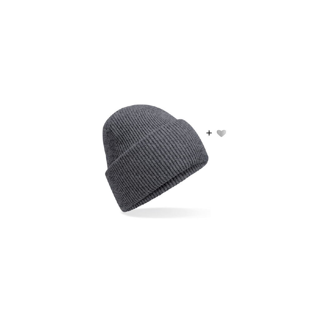 HerzBeanie Granit-Silber // X-MAS✨Special // sofort verfügbar