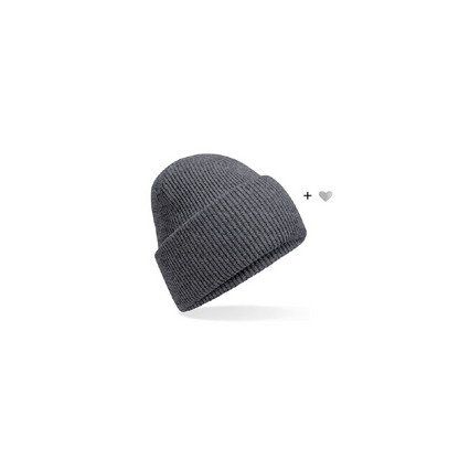 HerzBeanie Granit-Silber // X-MAS✨Special // sofort verfügbar