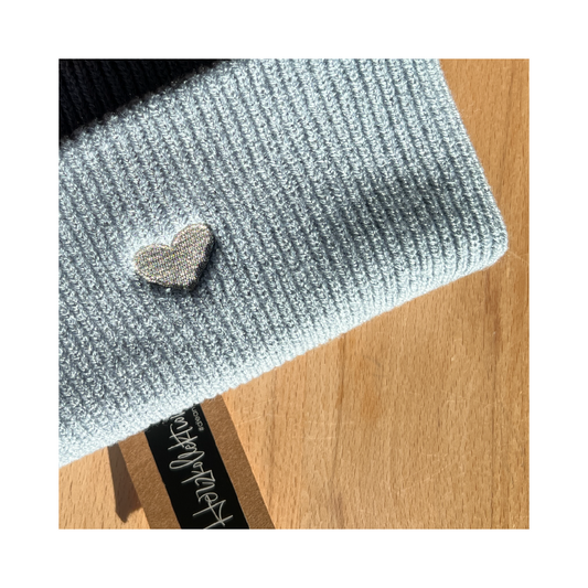 HerzBeanie Graublau // X-MAS✨Special