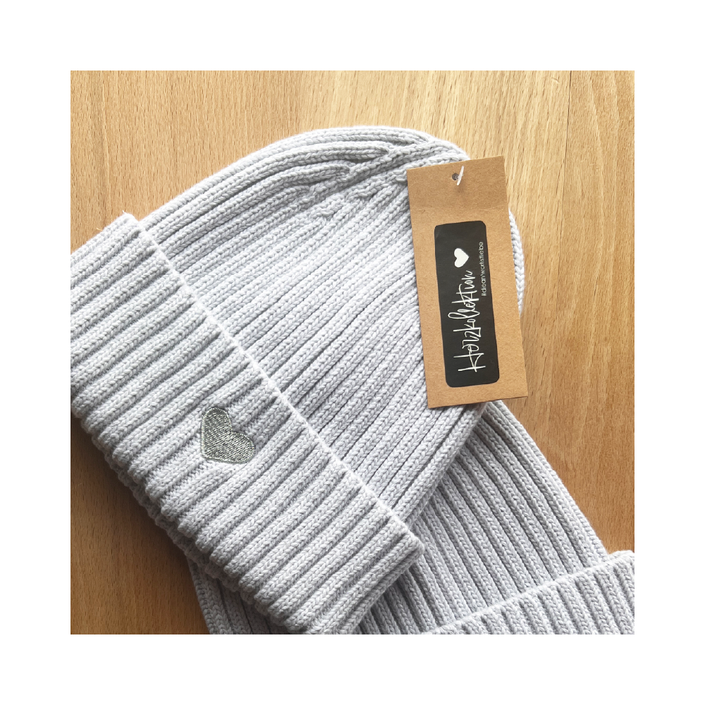 HerzBeanie Kids Wolke-Silber // sofort verfügbar