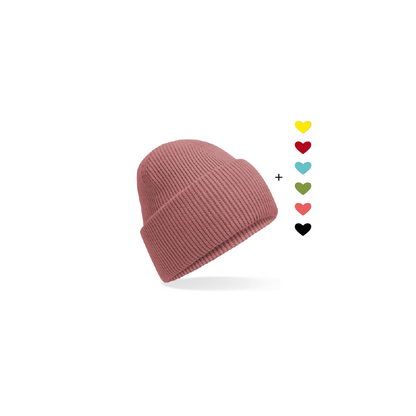 HerzBeanie // Rosenbeige