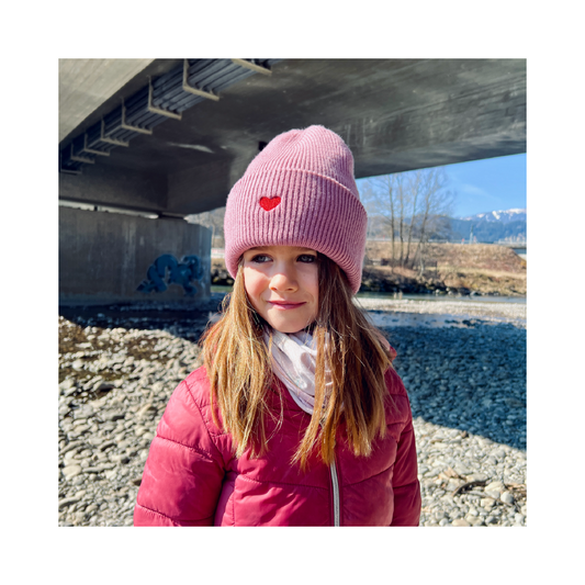 HerzBeanie // Rosenlila