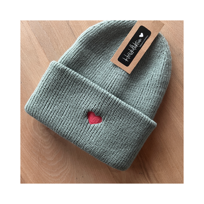 HerzBeanie // Salbei // sofort verfügbar