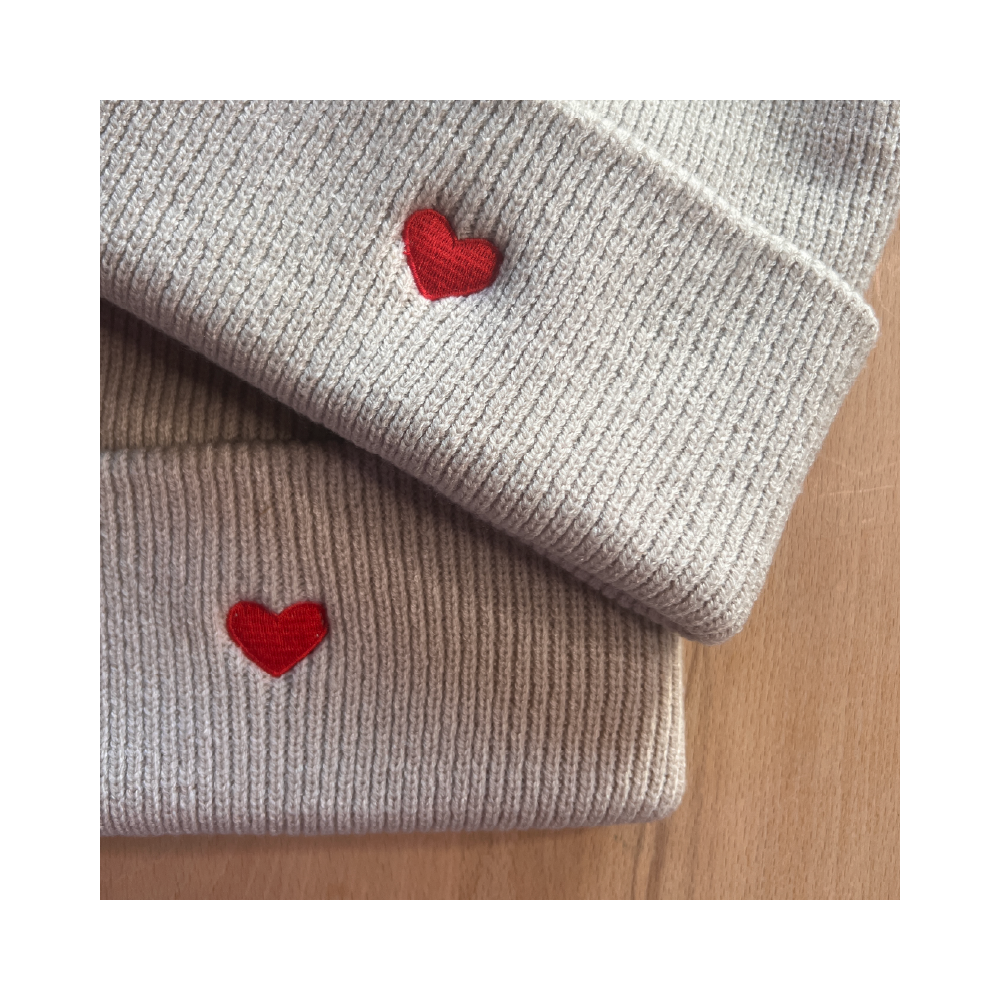 HerzBeanie Sandstein-Rubinrot // sofort verfügbar