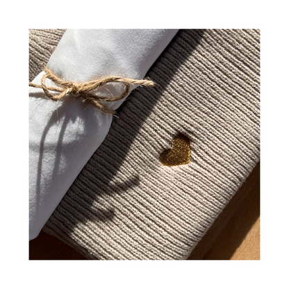 HerzBeanie Sandstein-Gold // X-MAS✨Special // sofort verfügbar