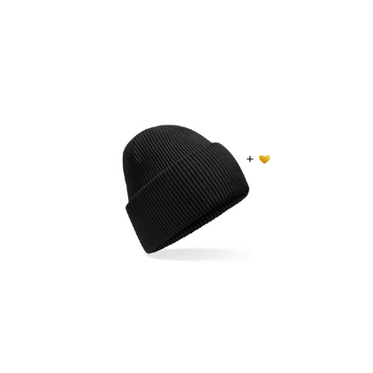 HerzBeanie Schwarz-Gold // X-MAS✨Special // sofort verfügbar