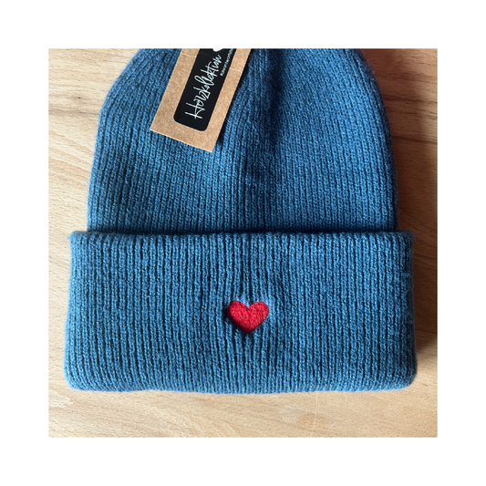 HerzBeanie // Sturmblau // sofort verfügbar
