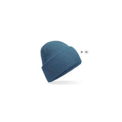 HerzBeanie Sturmblau-Silber // X-MAS✨Special // sofort verfügbar