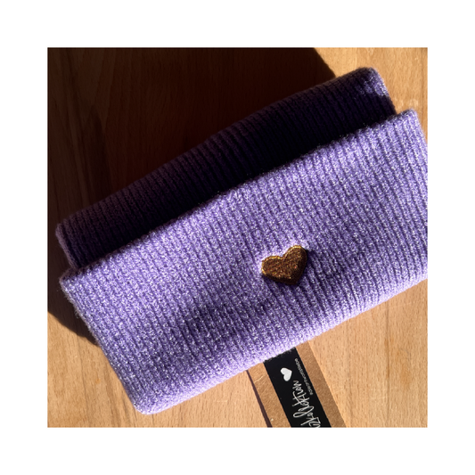 HerzBeanie Violett // X-MAS✨Special