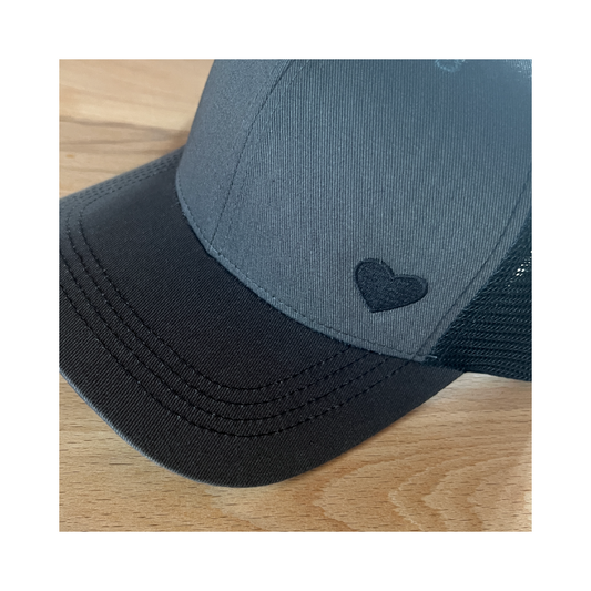 HerzCap Trucker // Graphit-Schwarz // sofort verfügbar