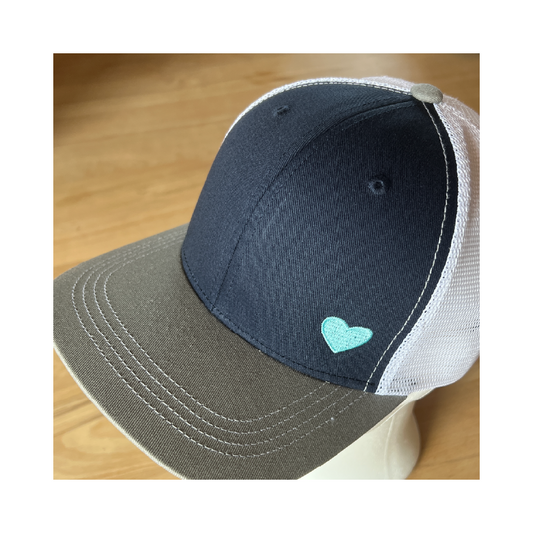 HerzCap Trucker // Nachtblau-Grau-Weiß // sofort verfügbar