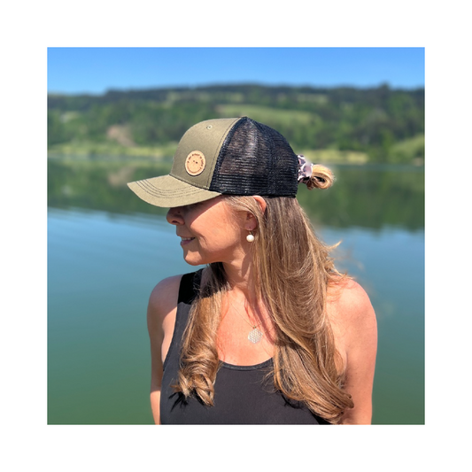 HerzCap Trucker Smiley // Waldgrün-Schwarz
