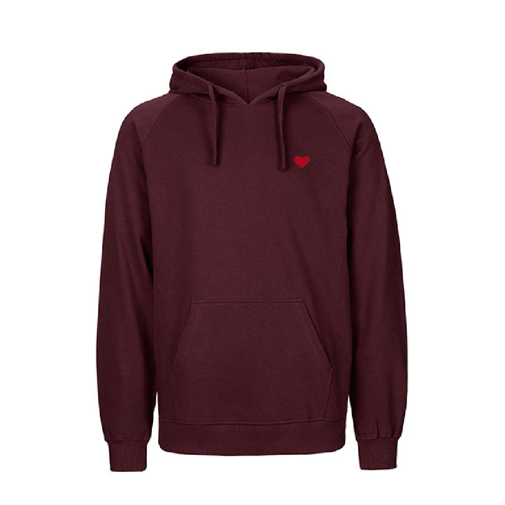 HerzHoodie Men // Weinrot