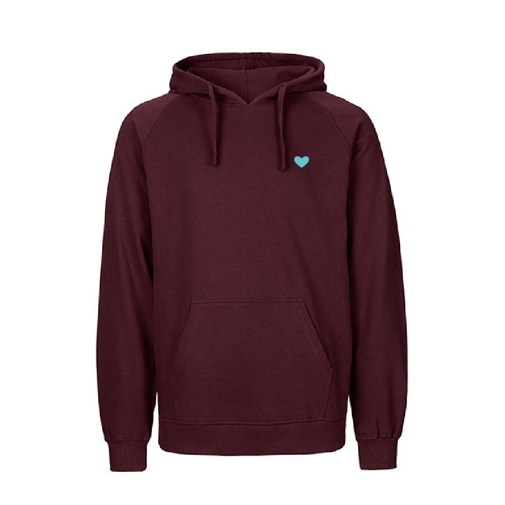 HerzHoodie Men // Weinrot