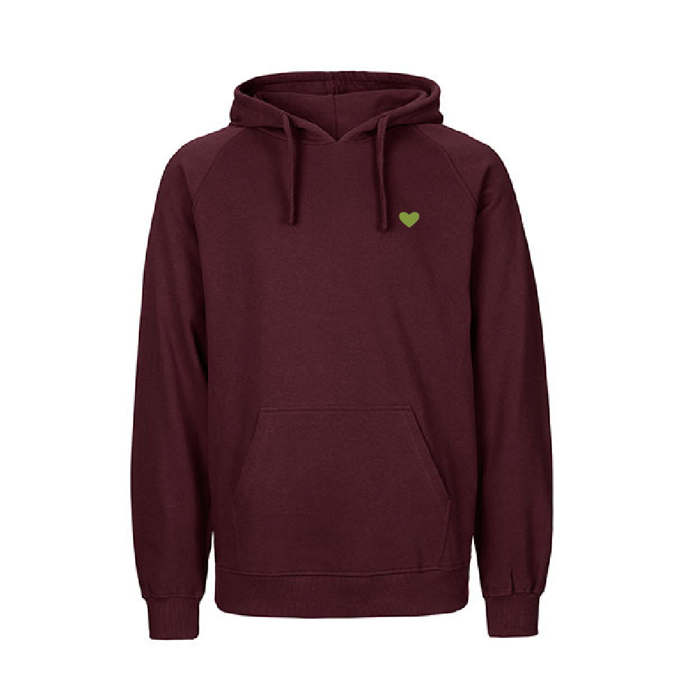 HerzHoodie Men // Weinrot