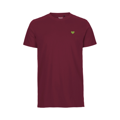 HerzShirt Men Rundhals // Weinrot
