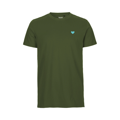 HerzShirt Men Rundhals // Moosgrün