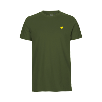 HerzShirt Men Rundhals // Moosgrün