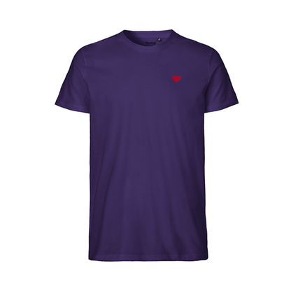 HerzShirt Men Rundhals // Aubergine