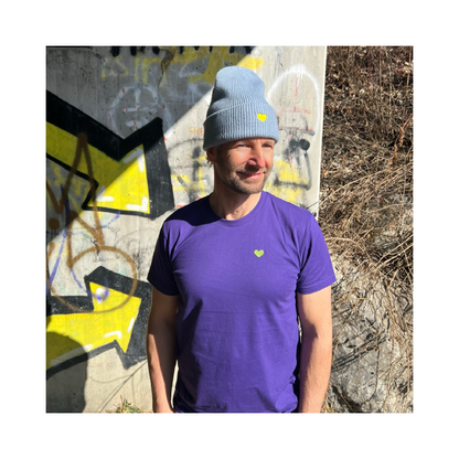 HerzShirt Men Rundhals // Aubergine