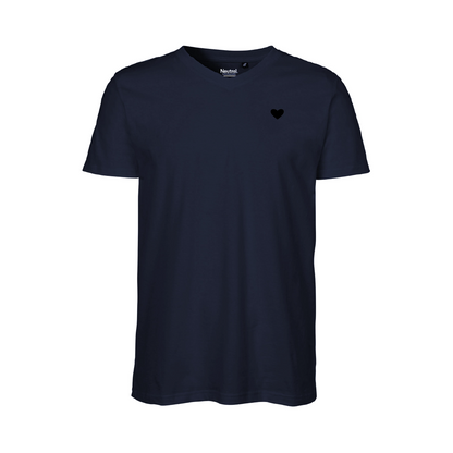 HerzShirt Men V-Neck // Nachtblau