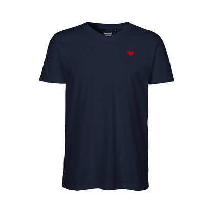 HerzShirt Men V-Neck // Nachtblau