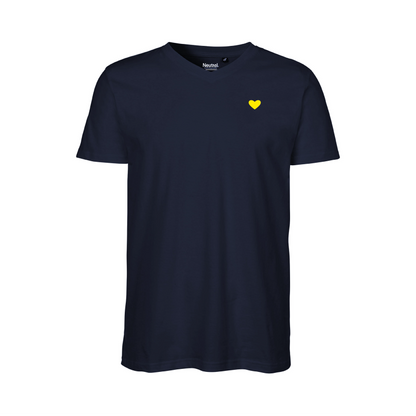 HerzShirt Men V-Neck // Nachtblau