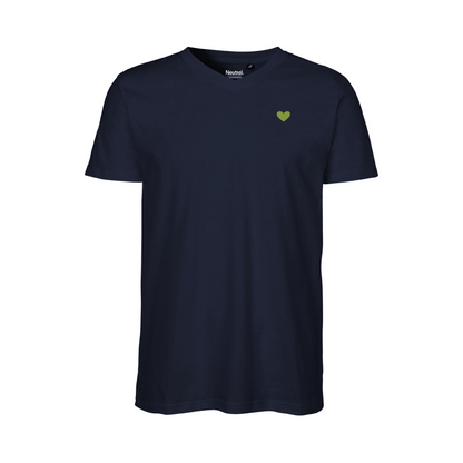 HerzShirt Men V-Neck // Nachtblau