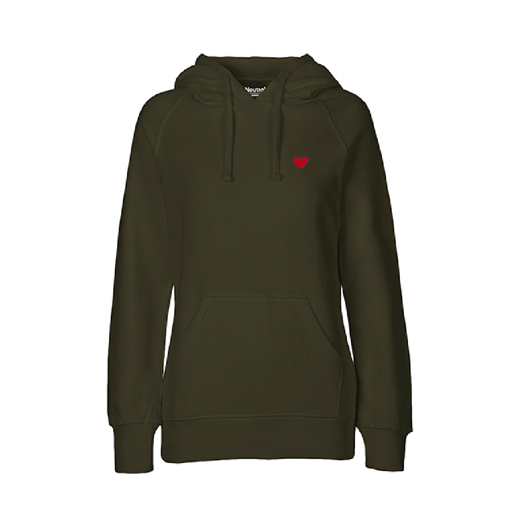 HerzHoodie Women // Moosgrün