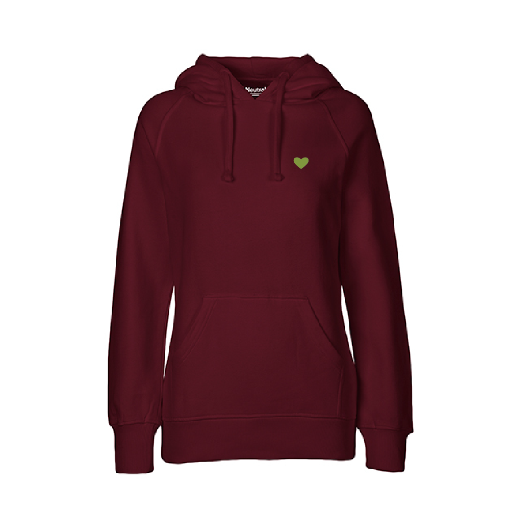 HerzHoodie Women // Weinrot