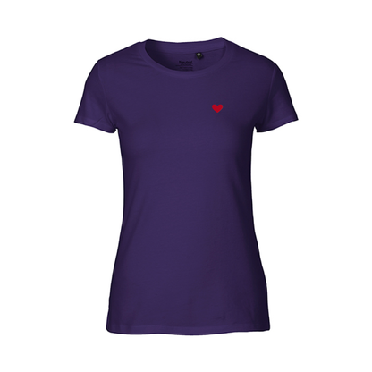 HerzShirt Women Rundhals // Aubergine L // sofort verfügbar