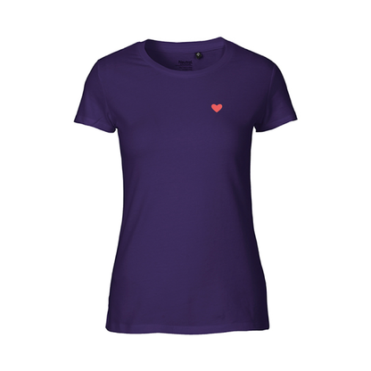 HerzShirt Women Rundhals // Aubergine