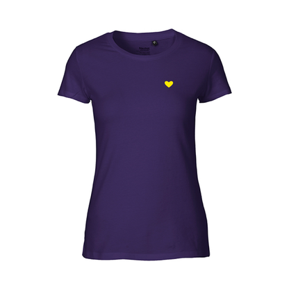 HerzShirt Women Rundhals // Aubergine