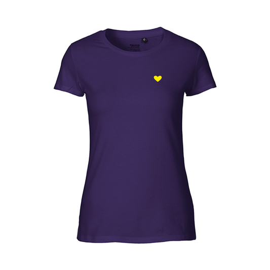 HerzShirt Women Rundhals // Aubergine M // sofort verfügbar