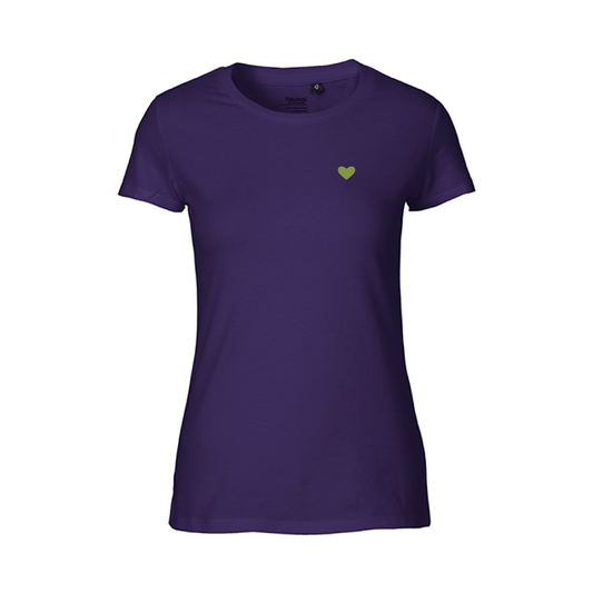 HerzShirt Women Rundhals // Aubergine L // sofort verfügbar