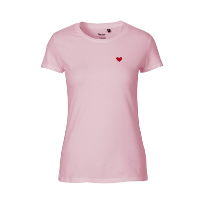 HerzShirt Women Rundhals // Zartrosa