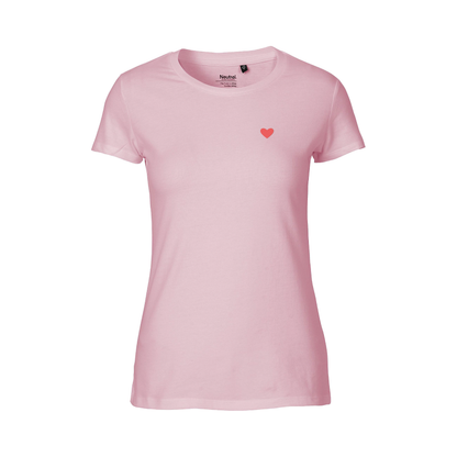HerzShirt Women Rundhals // Zartrosa
