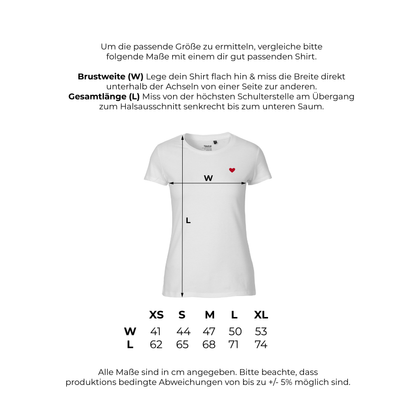 HerzShirt Women Rundhals // Indigoblau L // sofort verfügbar