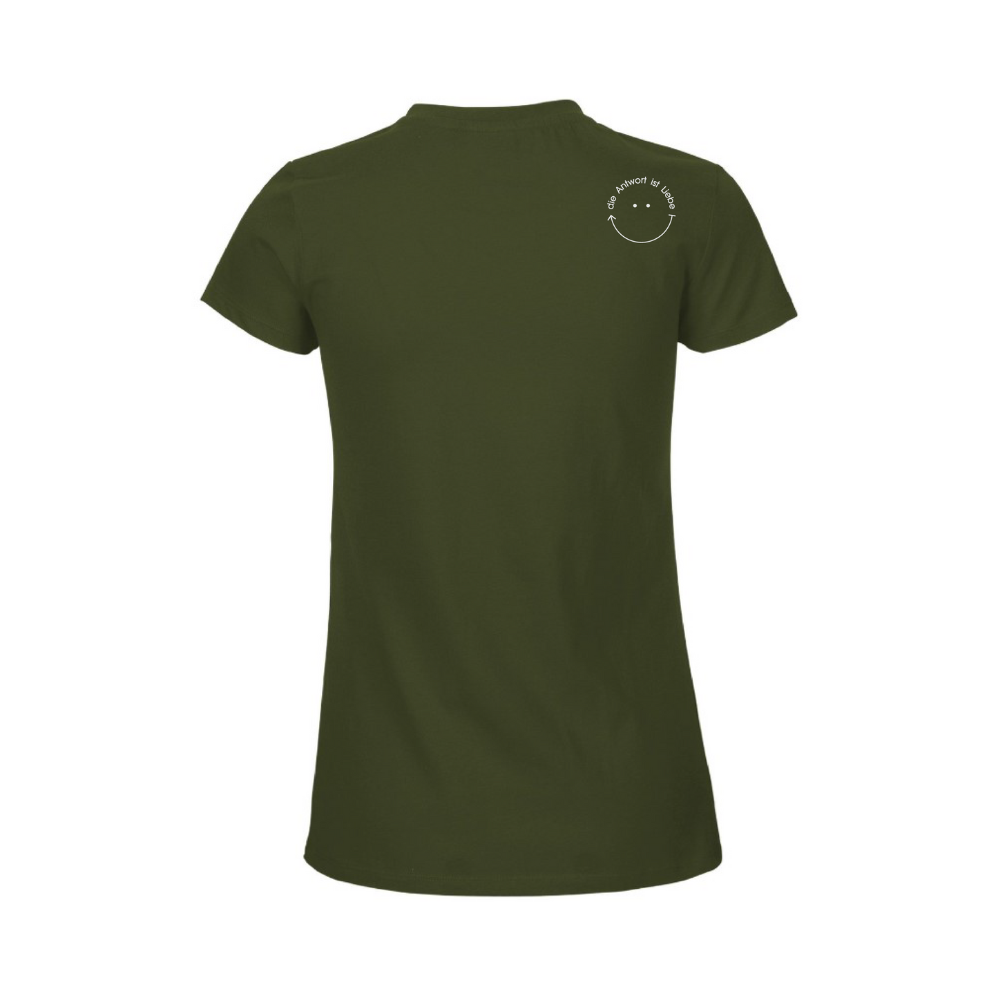HerzShirt Women Rundhals // Moosgrün