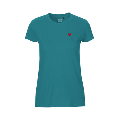 HerzShirt Women Rundhals // Petrol